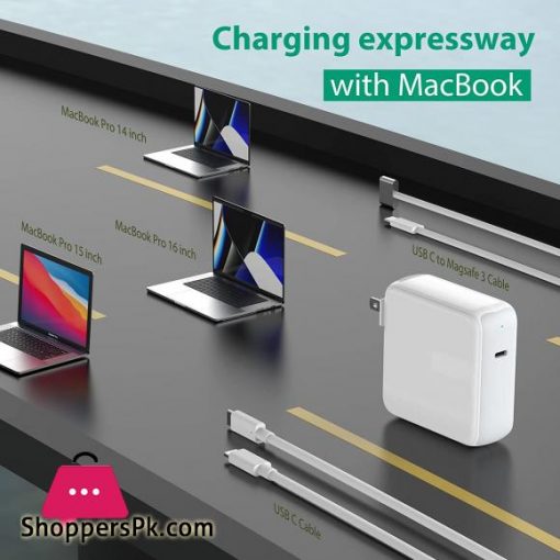 96W USB C Charger for MacBook Pro 16 15 14 13 inch 2021 2020 2019 2018 New MacBook Air iPad Pro USBC Type C Thunderbolt Laptop Power Adapter Supply LED 66ft 5A USB C to C Charging Cable