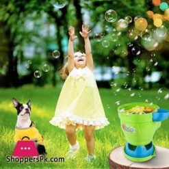 Mozooson Bubble Machine With 2 Bottles Of Liquid Outdoor Toys Bubble Maker For Kids Automatic Bubble Blower For Toddlers Kids Fun Gifts For Garden Party