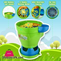 Mozooson Bubble Machine With 2 Bottles Of Liquid Outdoor Toys Bubble Maker For Kids Automatic Bubble Blower For Toddlers Kids Fun Gifts For Garden Party