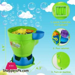 Mozooson Bubble Machine With 2 Bottles Of Liquid Outdoor Toys Bubble Maker For Kids Automatic Bubble Blower For Toddlers Kids Fun Gifts For Garden Party