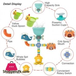 Homily Bath Toys Waterfall Bath Wall Bathtub Toys For Baby Toddler Kids