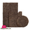 Bathroom Rug Set 3 Piece Bath Rugs Toilet Rugs and Mats Sets Extra Absorbent Shaggy Bathroom Mat