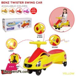 Benz Twister Wiggle Car For Kids Push Car For Toddlers Flash Light Music Speed Twist Ride Car 360 Rotation Wheel Children Outdoor Ride Uses Twist Turn Wiggle Movement to Steer Benz On Twist Swivel Car For Boys Girls Teenager Kids