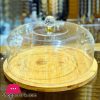 Cake Stand with Dome Cover Serving Platter Cake Plate with Glass Lid Macaron Dessert Display Stand for Wedding Party Home