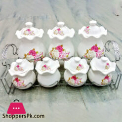 Jam Sazan Glass 7 Canister Set With Stand