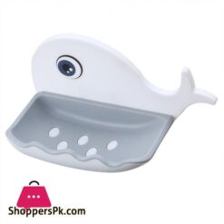 Cartoon Whale Bathroom Soap Dish Holder Bathroom Hanging Soap Box Storage Shelf Plastic Wall Mounted Draining Organizer Traysoap Dishes