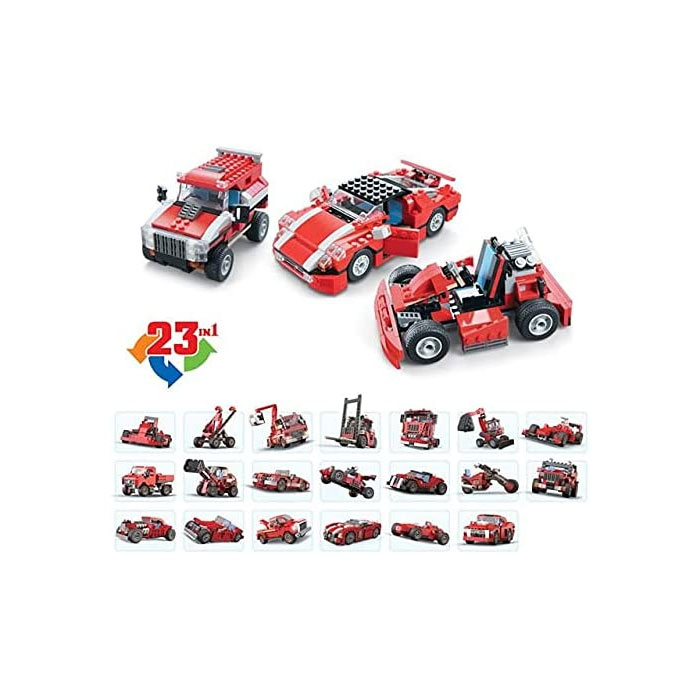 Decool Creator 23 In 1 Super Speedster Race Truck Car Transformable Building Blocks 278 Pcs