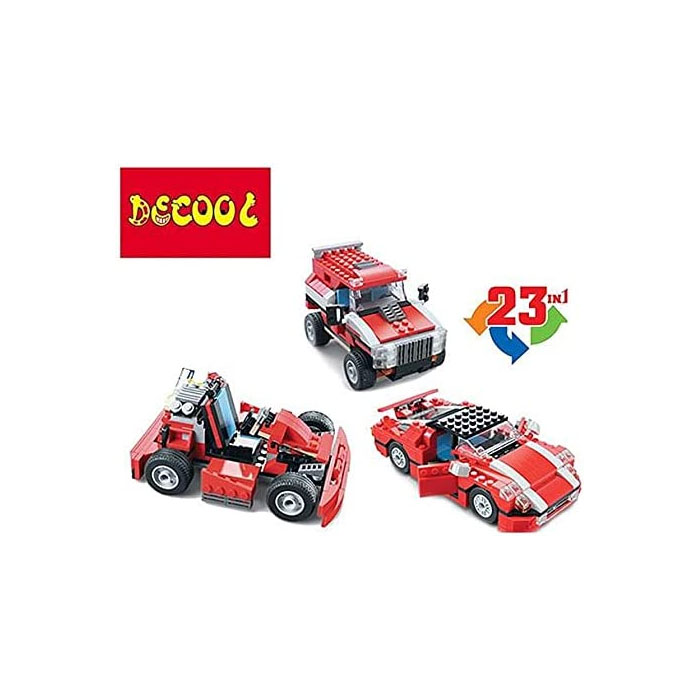 Decool Creator 23 In 1 Super Speedster Race Truck Car Transformable Building Blocks 278 Pcs
