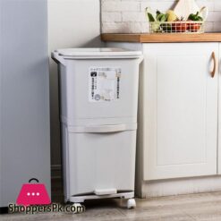 3842L Large Capacity Trash Can 23 Layers Double Deck Waste Sorting Bins Kitchen Household Restaurant Dustbin Storage Waste Binstorage Boxes Bins