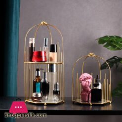 Europe Iron Metal Shelf Makeup Organizer Cosmetic Storage Rack Lipstick Perfume Jewelry Box Shelf Holder Bedroom Organizerstorage Holders Racks