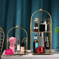 Europe Iron Metal Shelf Makeup Organizer Cosmetic Storage Rack Lipstick Perfume Jewelry Box Shelf Holder Bedroom Organizerstorage Holders Racks