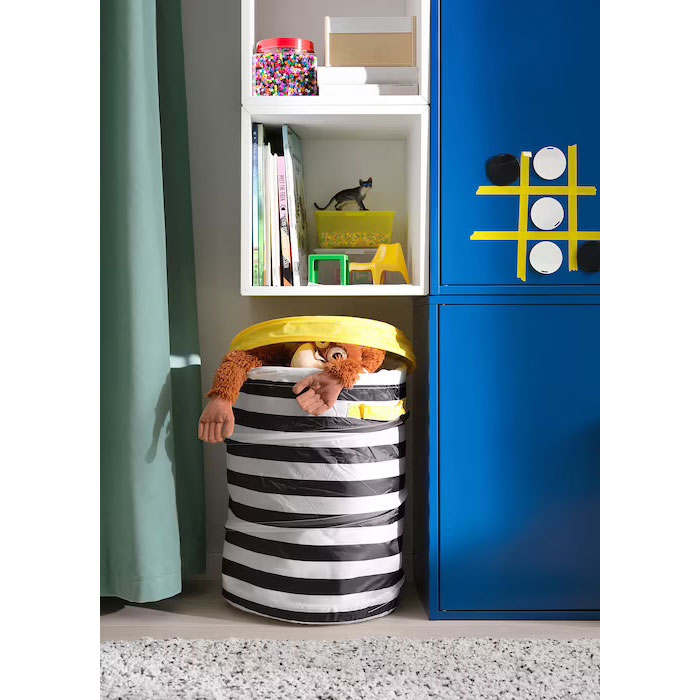 Ikea Flyttbar Basket With Lid Yellow