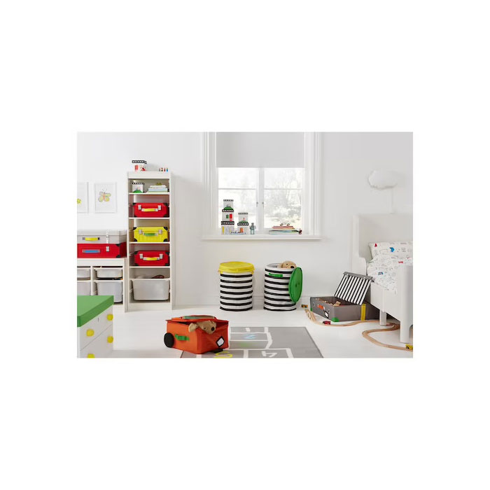 Ikea Flyttbar Basket With Lid Yellow