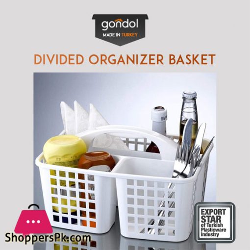 Gondol Divided Organizer Basket with Easy to Hold Handle