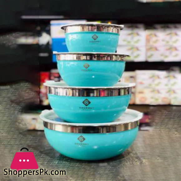 Green Mixing Bowl 4 Pcs Set - 219746 3 Green Mixing Bowl 4 Pcs Set - 219746