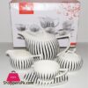Imperial Collection Zebra Stripes Tea Set Set Of 15 Ceramic Ware