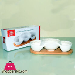 Imperial Serving Bowls With Bamboo Tray
