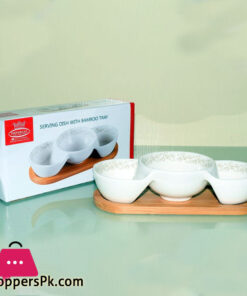 Imperial Serving Bowls With Bamboo Tray