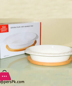 Imperial Serving Dish With Bamboo Based