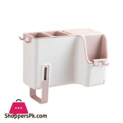 Kitchen Tableware Spoon Storage Box Multifunctional Wall Mounted Chopstick Holder Creative Drain Chopstick Cageracks Holders