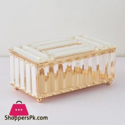 Luxury Design Glass Facial Tissue Box Holder Glass Cube Napkin Dispenser for Bedroom Office Hotel Cafe Bar