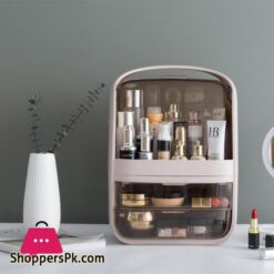 Makeup Organizer Transparent Clamshell 2 Drawer Dressing Table Desktop Plastic Cosmetic Box Storage Containers Jewelry Holdercosmetic Bags Cases