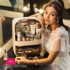 Makeup Organizer Transparent Clamshell 2 Drawer Dressing Table Desktop Plastic Cosmetic Box Storage Containers Jewelry Holdercosmetic Bags Cases