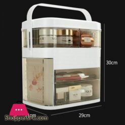 Makeup Organizer With Mirror Led Light Large Capacity Jewelry Rack Cosmetic Organizer Skincare Lipstick Cosmetic Storage Boxstorage Boxes Bins