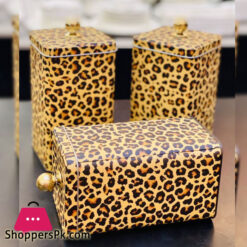 Mettalic Jar Set Of 3 Pcs