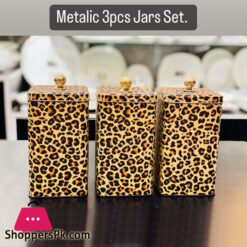 Mettalic Jar Set of 3 Pcs