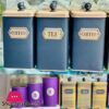 Mettalic Jar Set of 3 Pcs Sugar Tea Coffee