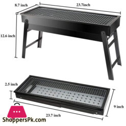 Portable Bbq Grill Charcoal Stainless Steel Foldable Barbecue Tool Kits For Camping Picnic Outdoor Garden Party