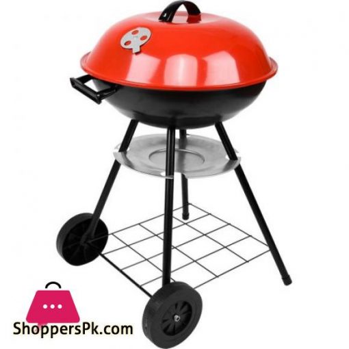 22 Inch BBQ Charcoal Grill Round Kettle Barbecue Grill With Lid and Wheels