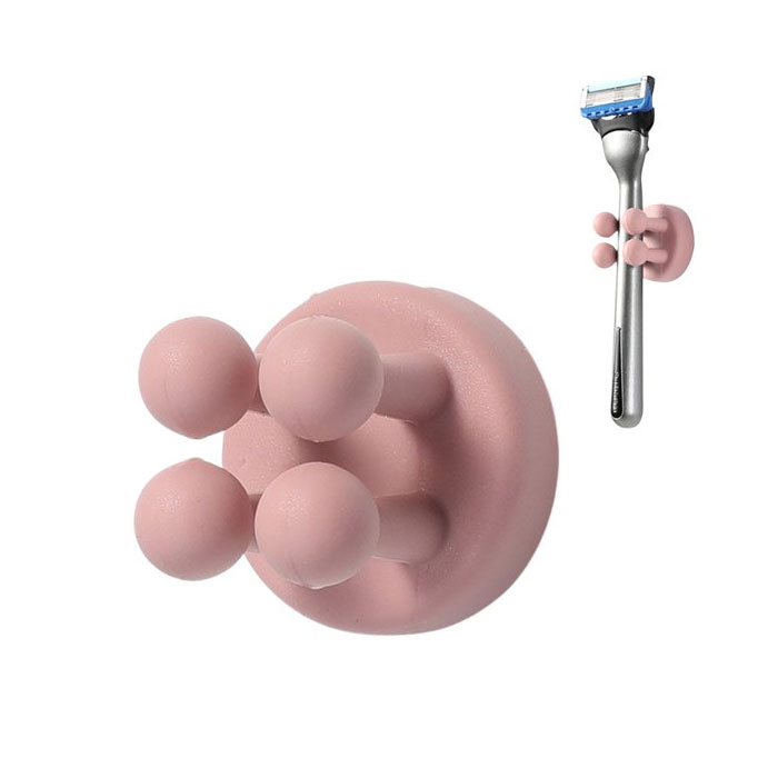 Silicone Toothbrush Holder Multi Function Utility Hooks