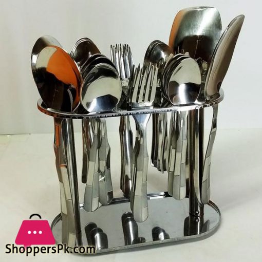Stainless Steel 29 Pcs Cutlery Set with Stand