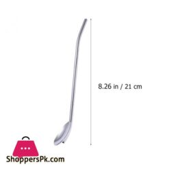 6 Pcspack Stainless Steel Oval Shape Metal Drinking Spoon Straw Reusable Straws Cocktail Spoons Setprimary Colorother Bar Accessories