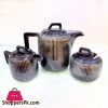 Stylish Ceramic Tea Milk Sugar Set - Black