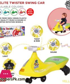 N1 Elite Twister Swing Car For Kids Imported Virgin Quality Plastic Push Car For Toddlers Flash Light Music Speed Twist Ride Stroller Car 360 Rotation Wheel Children Outdoor Ride on Twist Swivel Car For Boys Girls Teenager Kids