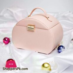 Vee Princess Style Jewelry Box With Mirror All In One Jewelry Organizer For Earring Necklace Ring Bracelet Big Capacity Jewelry Display Storage Case Pink