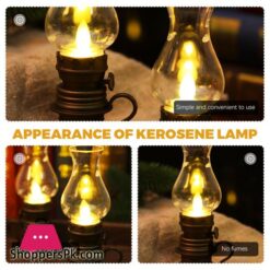 Vintage LED Kerosene Lamp LED Kerosene Light Decoration Tabletop Lighting