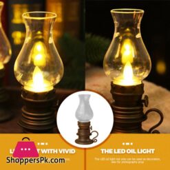 Vintage Led Kerosene Lamp Led Kerosene Light Decoration Tabletop Lighting