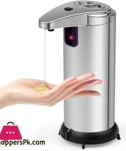 Soap Dispenser QHC KOCK Automatic 250ml Premium Touchless Battery Operated Electric Automatic Soap Dispenser Stainless Steel w2 Smart Sensors Base for Bathroom Kitchen 304 Stainless SteelABS