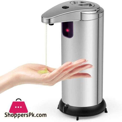 Soap Dispenser QHC KOCK Automatic 250ml Premium Touchless Battery Operated Electric Automatic Soap Dispenser Stainless Steel w2 Smart Sensors Base for Bathroom Kitchen 304 Stainless SteelABS