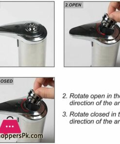 Soap Dispenser Qhc Kock Automatic 250Ml Premium Touchless Battery Operated Electric Automatic Soap Dispenser Stainless Steel W2 Smart Sensors Base For Bathroom Kitchen 304 Stainless Steelabs