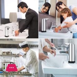 Automatic 250Ml Premium Touchless Battery Operated Electric Automatic Soap Dispenser Stainless Steel 14 Soap Dispenser Qhc Kock Automatic 250Ml Premium Touchless Battery Operated Electric Automatic Soap Dispenser Stainless Steel W2 Smart Sensors Base For Bathroom Kitchen 304 Stainless Steelabs