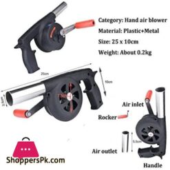 Bbq Air Blower Fan Portable Hand Crank Air Blower Grill Picnic Camping Cooking Stove Accessories Outdoor Barbecue Fire Blowerbbq Blowers