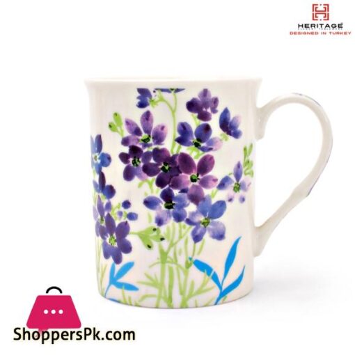 Blue Leaf Flower Mugs 1 Pc