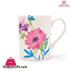Blue Leaf Flower Mugs 1 Pc