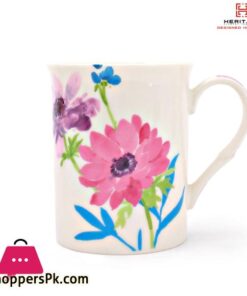 Blue Leaf Flower Mugs 1 Pc
