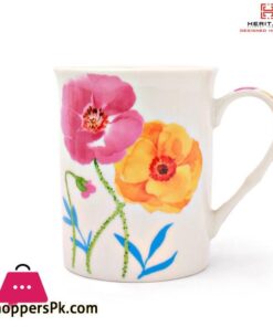 Blue Leaf Flower Mugs 1 Pc